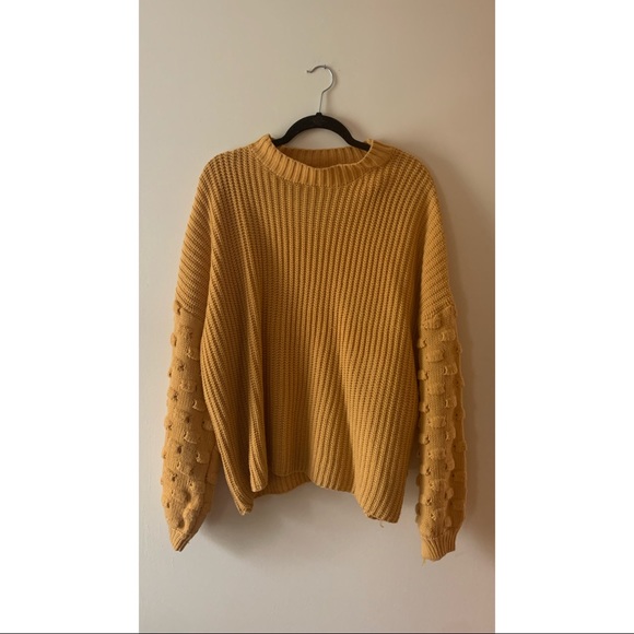 &merci bubble sleeve golden sweater - Picture 1 of 1